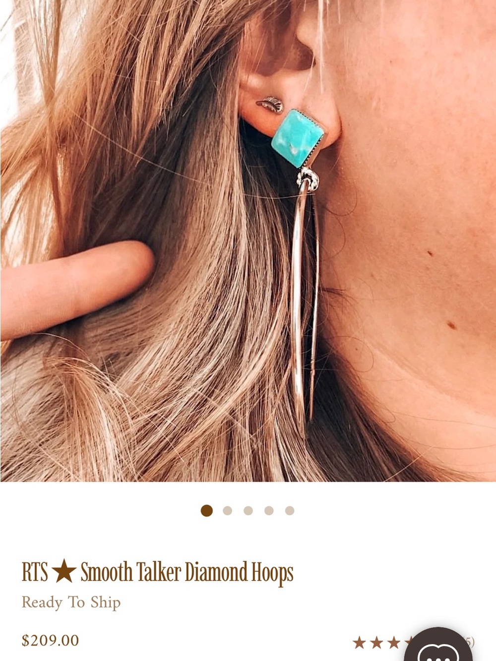 Turquoise Tuesday Sterling Hoops